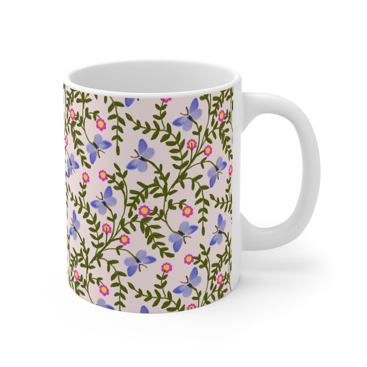Floral Butterfly 11oz Mug