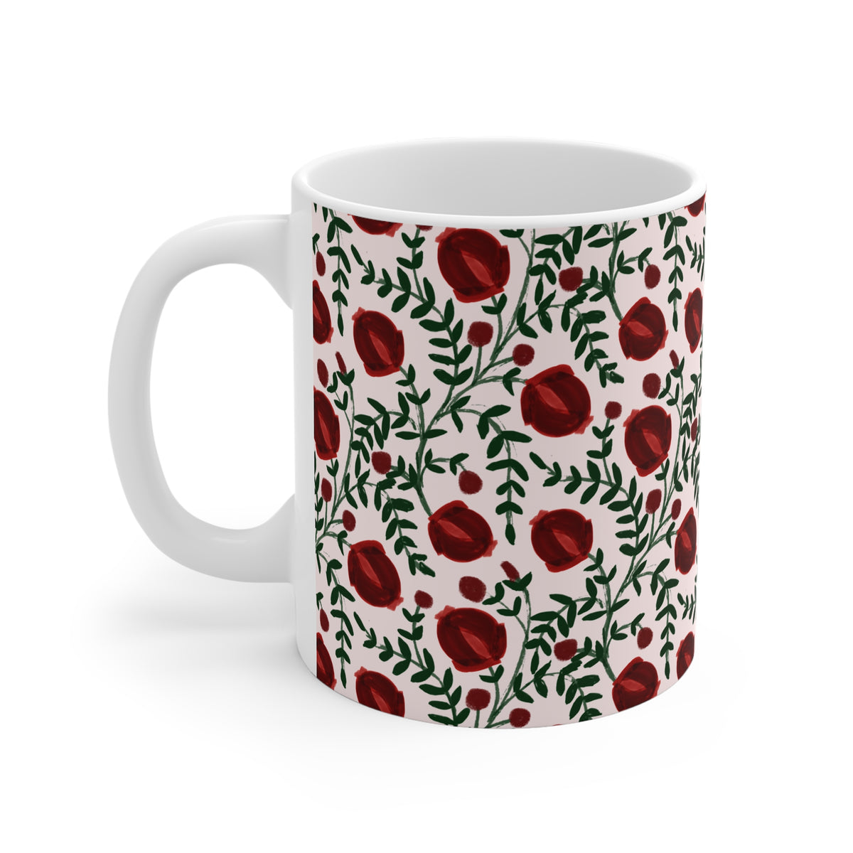 Floral Rose Print 11oz Mug