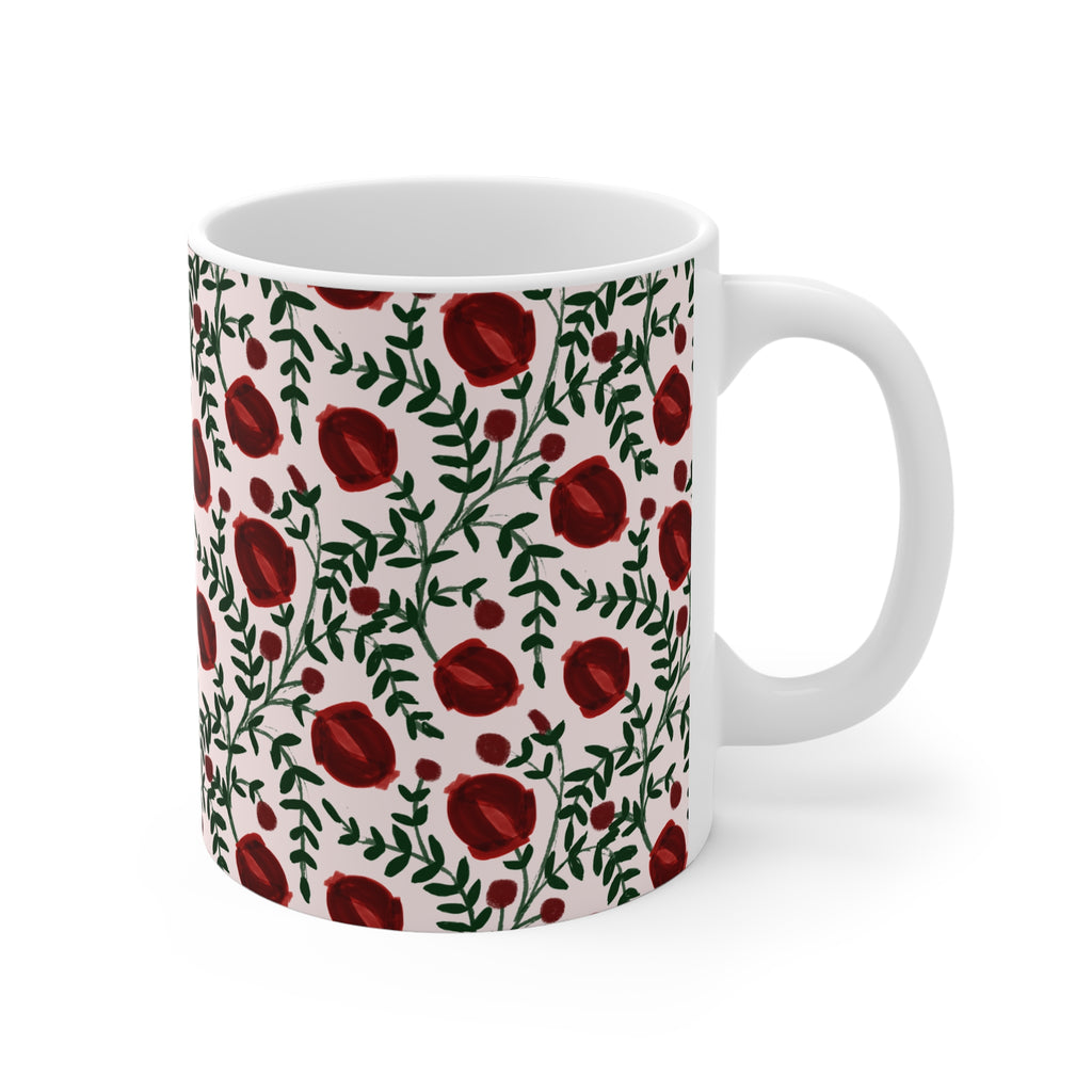 Floral Rose Print 11oz Mug
