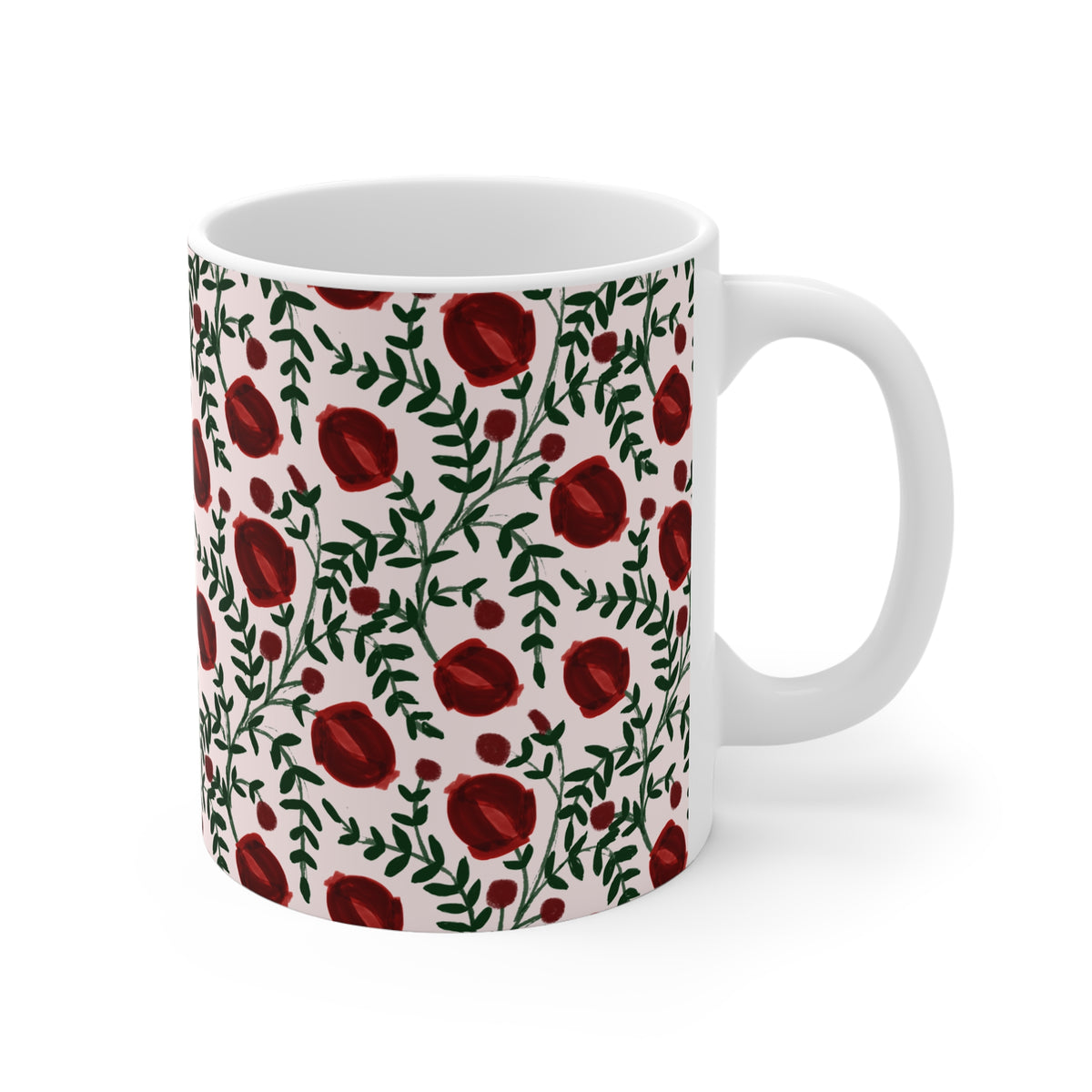 Floral Rose Print 11oz Mug