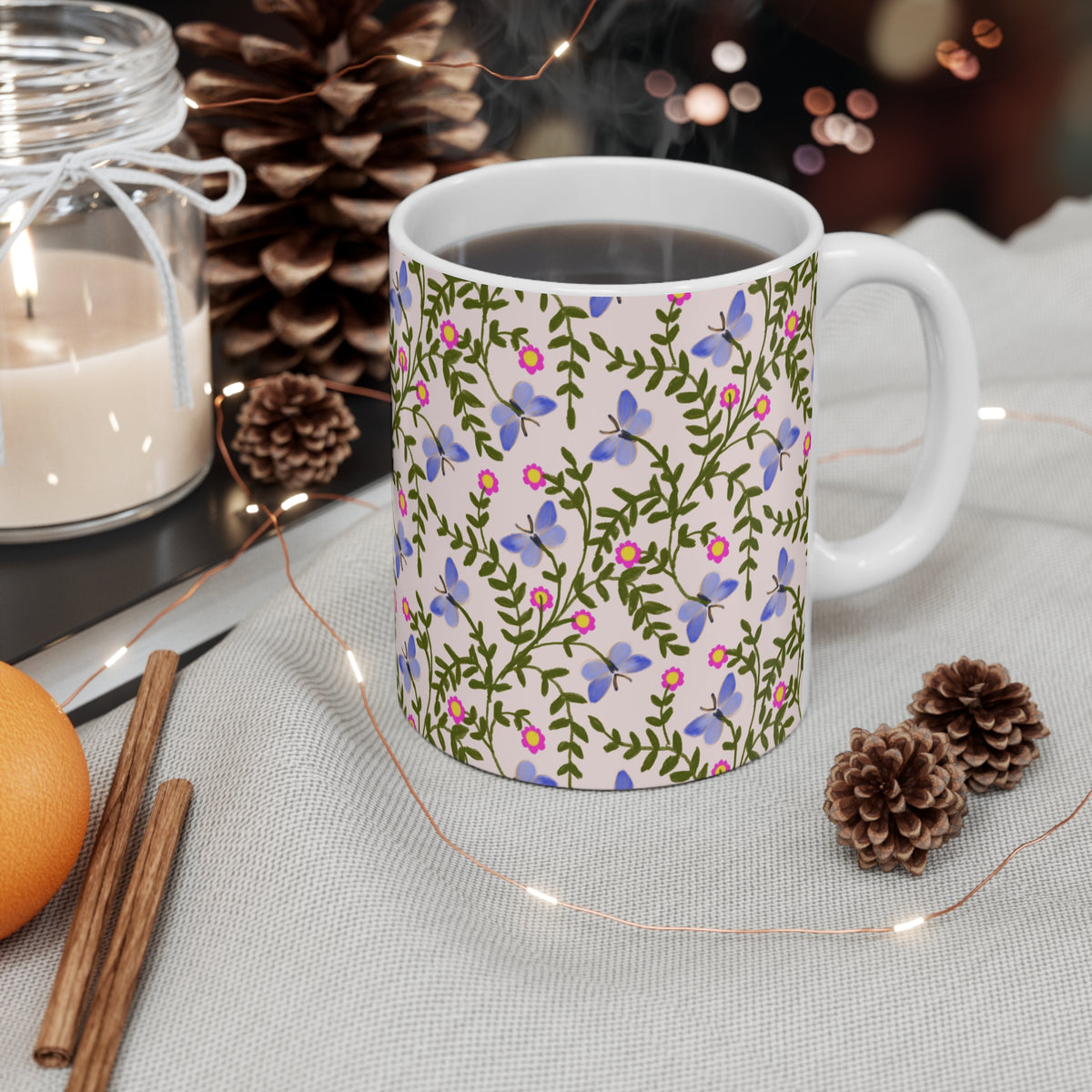 Floral Butterfly 11oz Mug