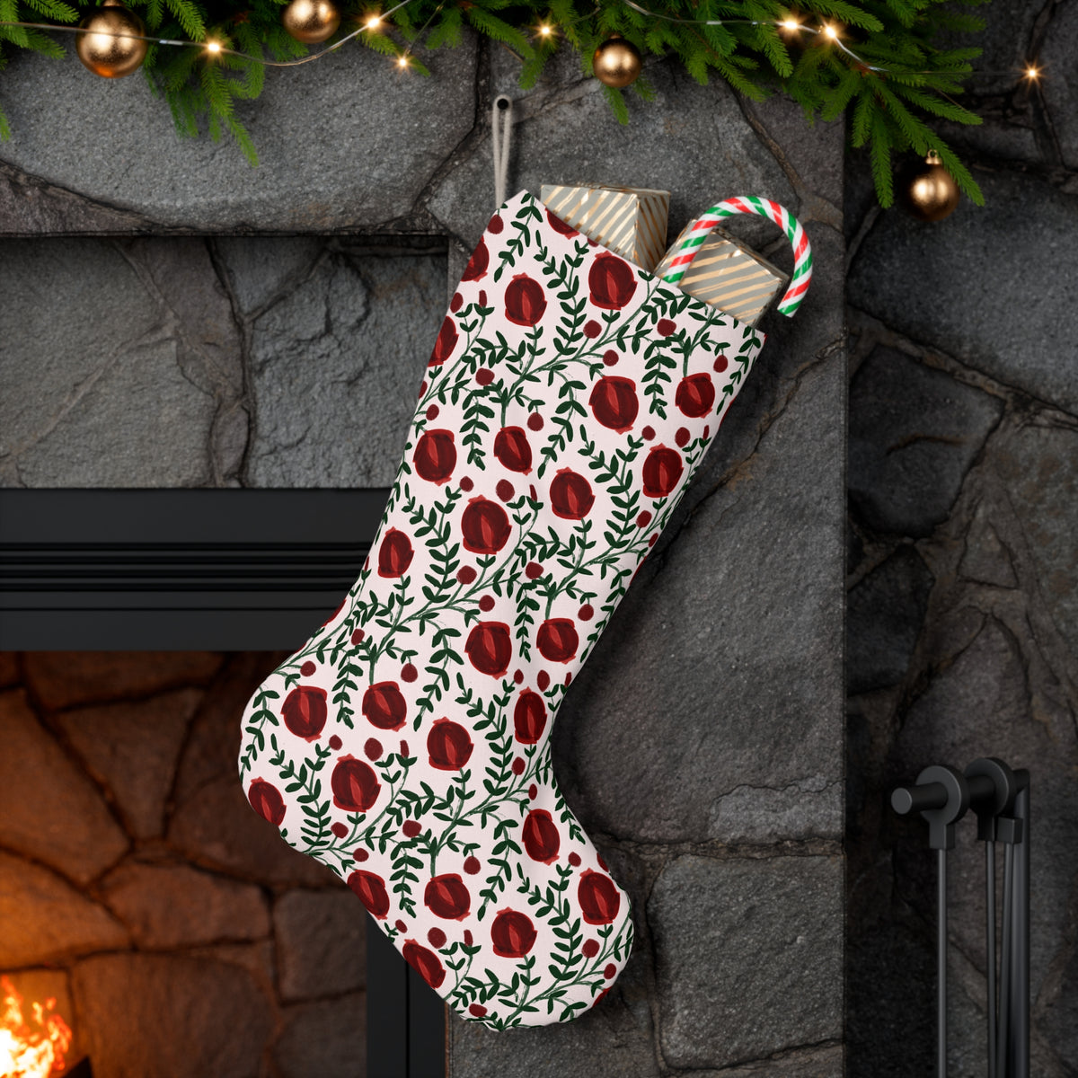 Floral Rose Stocking