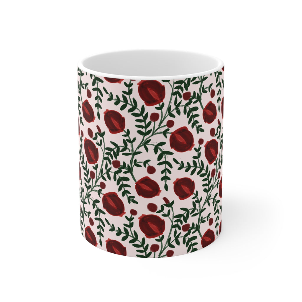 Floral Rose Print 11oz Mug