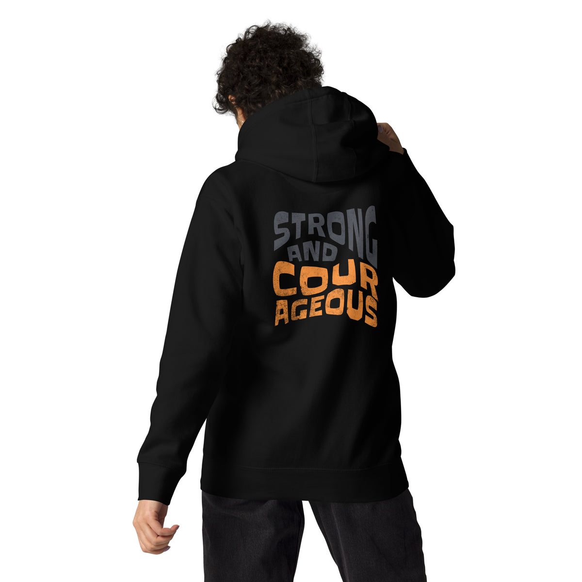 Back view - black colour- christian clothing apparel christian wear apparel christian merch christian apparel hoodies christian hooded sweatshirts christian clothing hoodie christian clothing store best christian clothing