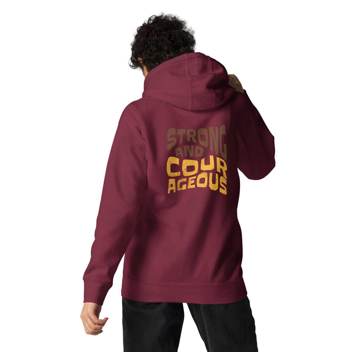 Back view_maroon _colour- brown and grey _christian_clothing_apparel_christian_wear_apparel_christian_merch_christian_apparel_hoodies_christian_hooded_sweatshirts_christian_clothing_hoodie_christian_clothing_store_best_christian_c