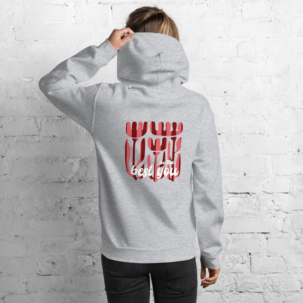 Light grey gray _back_view_be_the_best_you_in_Red and pink_christian_clothing_apparel_christian_clothing_hoodie_christian_clothing_store_best_christian_clothing_christian_wear_apparel