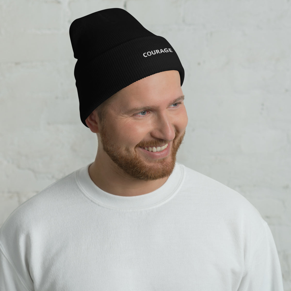 a winter hat- Black beanie hat -courage beanie hat- men beanie hat