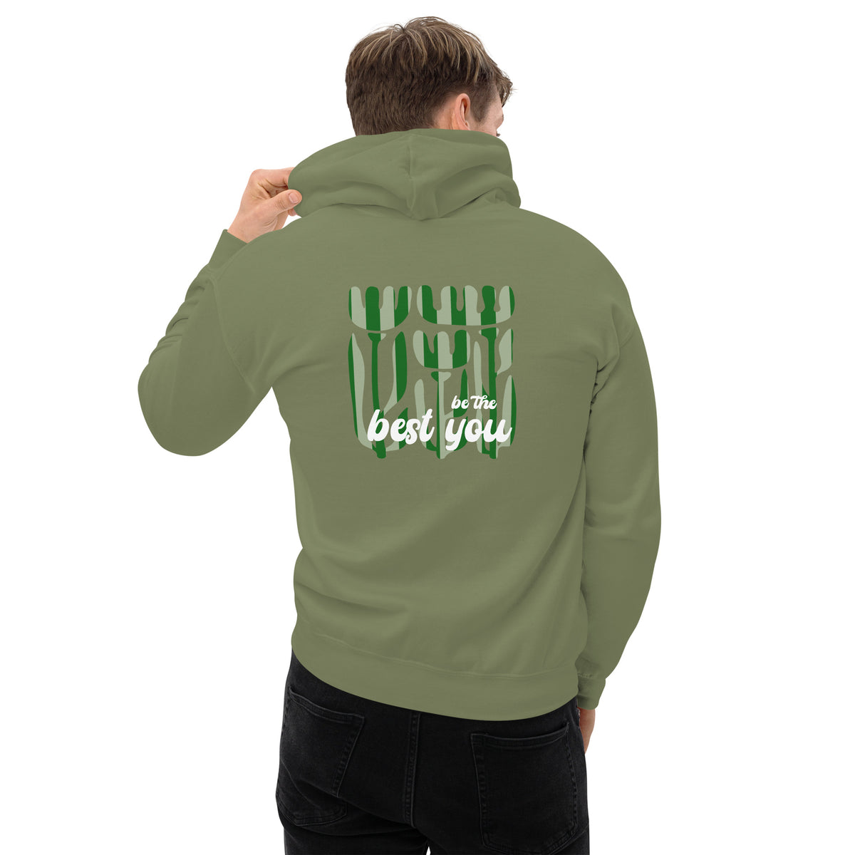 green back_view_be_the_best_you_in_green_christian_clothing_apparel_christian_clothing_hoodie_christian_clothing_store_best_christian_clothing_christian_wear_apparel