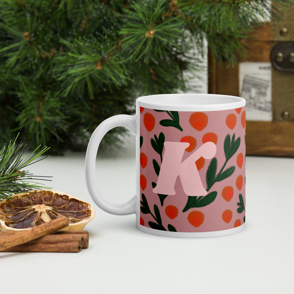 mugs_for_christmas-_initial_christmas_mug-christmas_ K initial_mugs_- christmas_mug