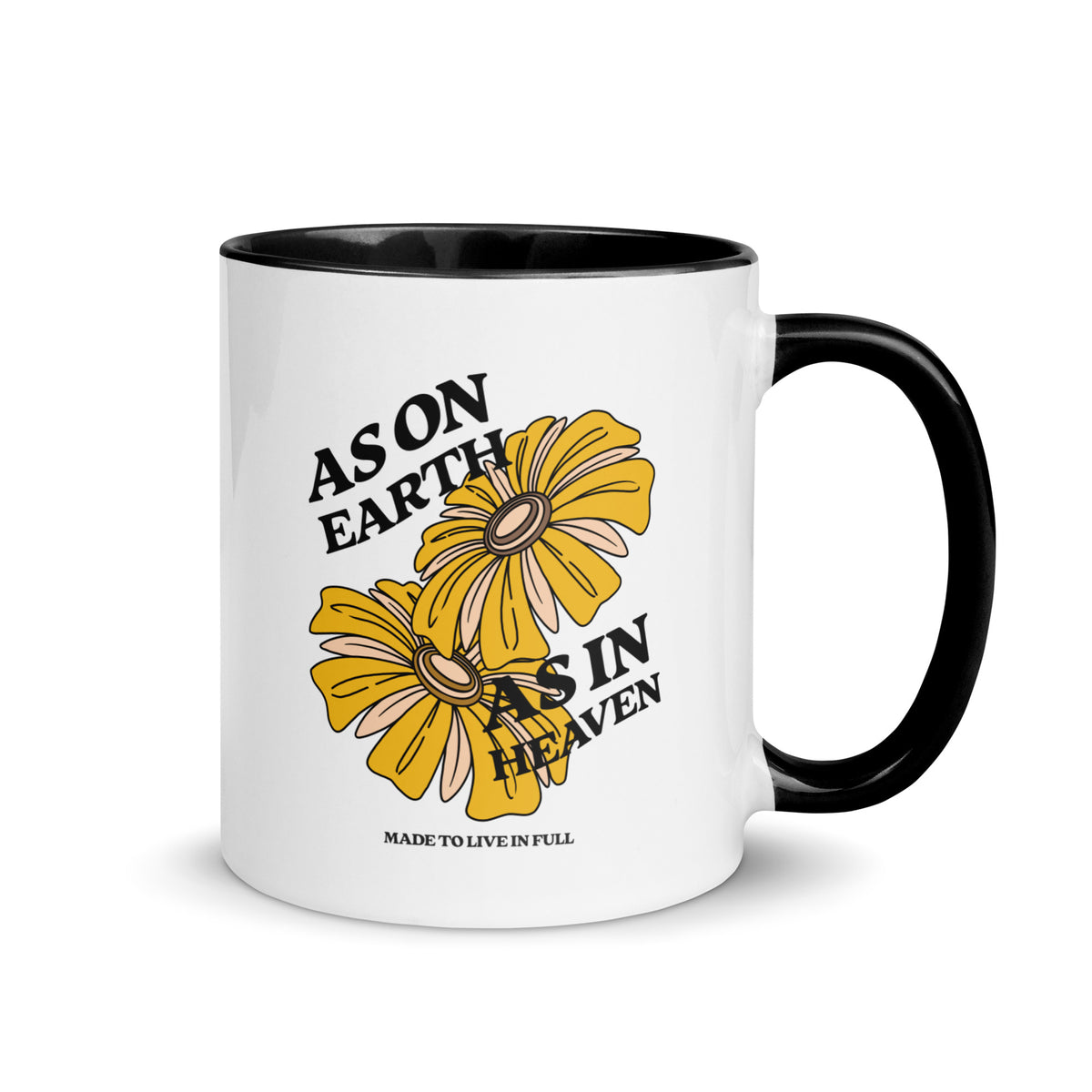white-ceramic-mug-with-color-inside-black-11-oz-side - As on earth as in heaven