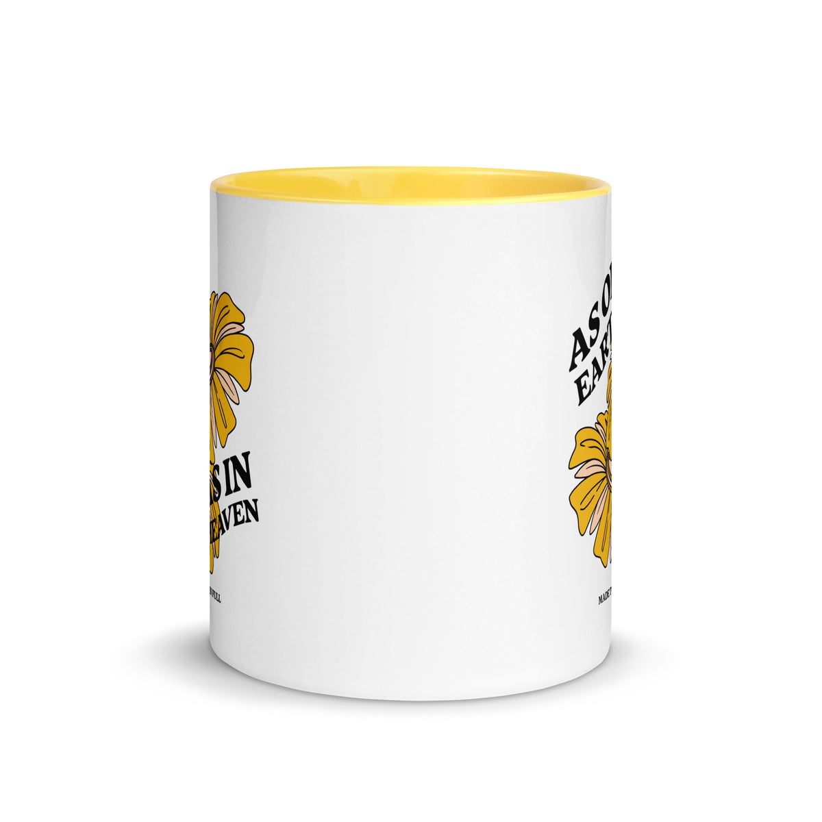 white-ceramic-mug-with-color-inside-yellow-11-oz-front-as on earth as in heaven christian mug 